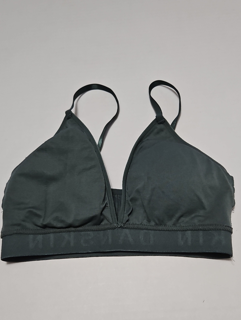 Danskin Ribbed Triangle Bralette — Deep Teal - Picture 3 of 7